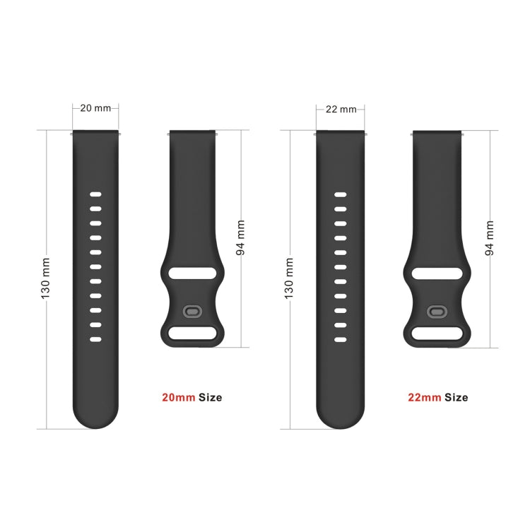 22mm For Amazfit GTS 2e Butterfly Buckle Silicone Watch Band(White) - Watch Bands by buy2fix | Online Shopping UK | buy2fix