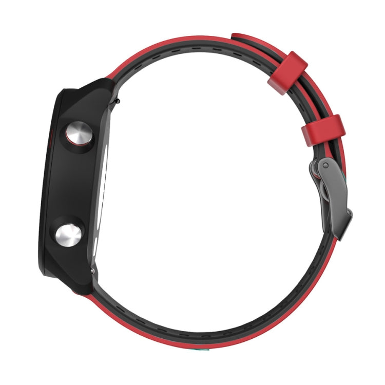 20mm For Garmin Vivoactive 3 / Venu Universal Two-color Silicone Watch Band(Red Black) - Watch Bands by buy2fix | Online Shopping UK | buy2fix