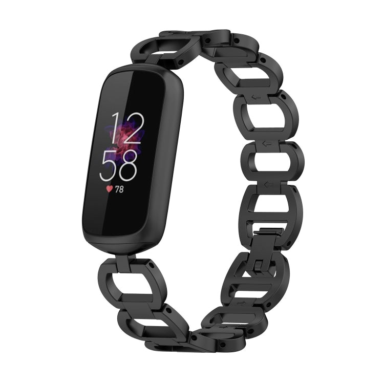 For Fitbit Luxe Special Edition Metal Bracelet Watch Band(Black) - Watch Bands by buy2fix | Online Shopping UK | buy2fix