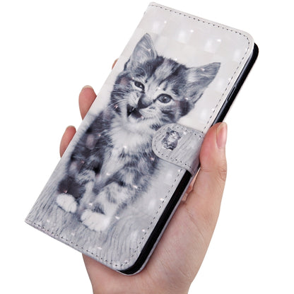 For Motorola Moto G8 Play 3D Painting Pattern Coloured Drawing Horizontal Flip TPU + PU Leather Case with Holder & Card Slots & Wallet(Smile Cat) - Motorola Cases by buy2fix | Online Shopping UK | buy2fix