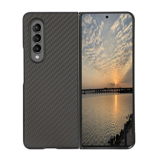 For Samsung Galaxy Z Fold3 5G Carbon Fiber Texture Shockproof Protective Case(Black)