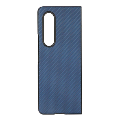 For Samsung Galaxy Z Fold3 5G Carbon Fiber Texture Shockproof Protective Case(Blue) by buy2fix