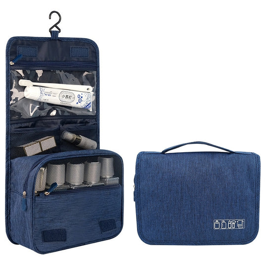 Multifunctional Portable Hook Type Travel Wash Storage Bag Cosmetic Bag(Navy Blue)