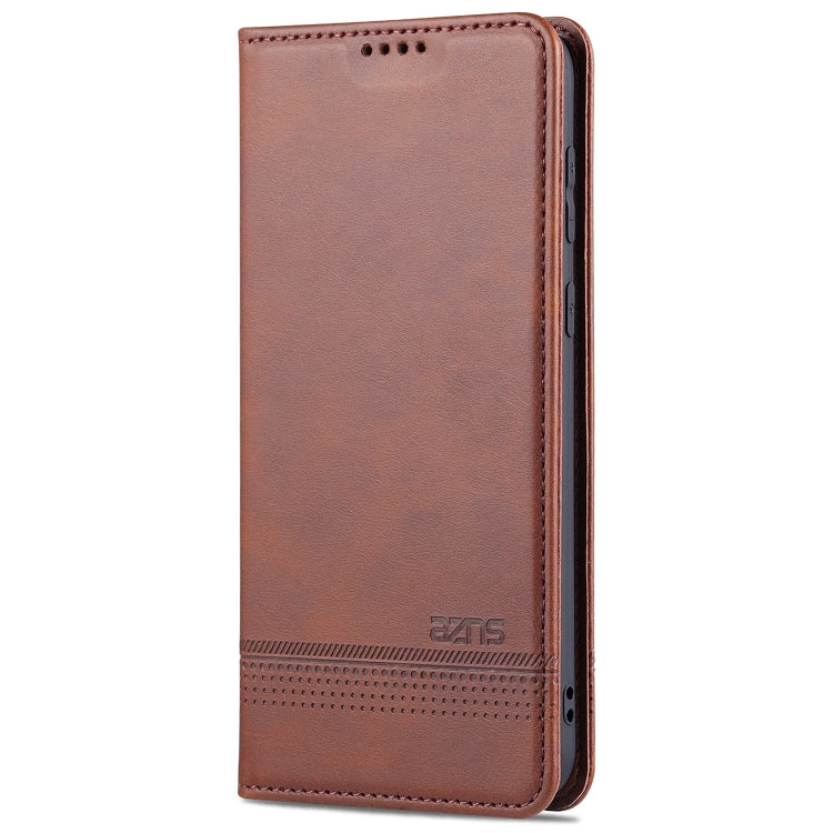 For Huawei P50 Pro AZNS Magnetic Calf Texture Horizontal Flip Leather Case with Card Slots & Holder & Wallet(Dark Brown) - Huawei Cases by AZNS | Online Shopping UK | buy2fix