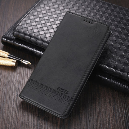 For Huawei P50 Pro AZNS Magnetic Calf Texture Horizontal Flip Leather Case with Card Slots & Holder & Wallet(Black) - Huawei Cases by AZNS | Online Shopping UK | buy2fix