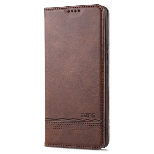 For Honor 50 AZNS Magnetic Calf Texture Horizontal Flip Leather Case with Card Slots & Holder & Wallet(Dark Brown) by AZNS