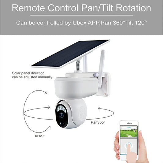 T24 1080P IP65 Waterproof Solar Smart PTZ Camera, Support Full-color Night Vision & Two-way Voice Intercom & AI Humanoid Detection Alarm, 4G US Version by buy2fix