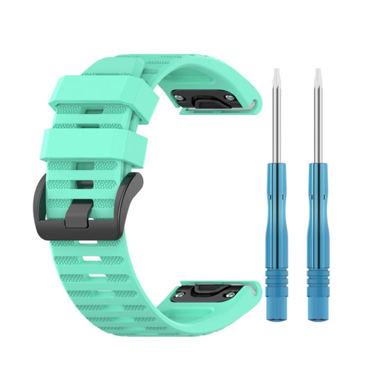 For Garmin Fenix 6 22mm Smart Watch Quick Release Silicon Watch Band(Lake Blue)