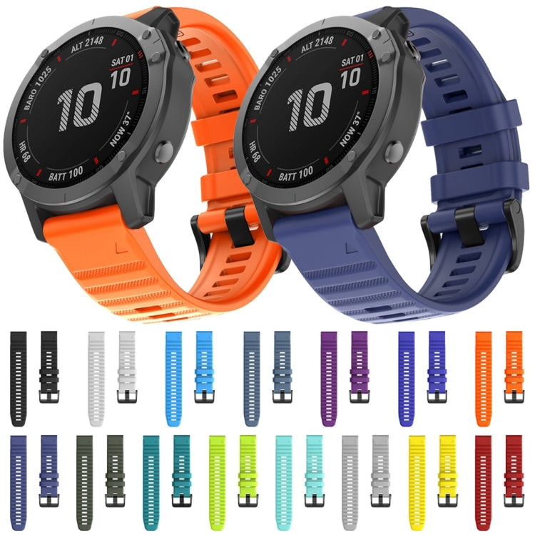 For Garmin Fenix 7X / 6X 26mm Smart Watch Quick Release Silicon Watch Band(Cyan Blue) - Watch Bands by buy2fix | Online Shopping UK | buy2fix