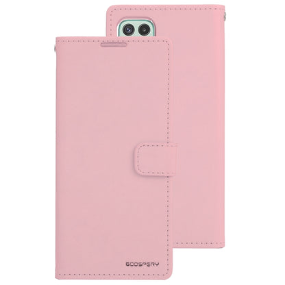 For Samsung Galaxy A22 5G GOOSPERY BLUE MOON Crazy Horse Texture Horizontal Flip Leather Case with Holder & Card Slot & Wallet(Pink) - Galaxy Phone Cases by GOOSPERY | Online Shopping UK | buy2fix