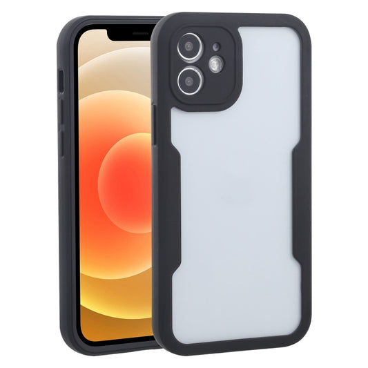 For iPhone 12 Acrylic + TPU 360 Degrees Full Coverage Shockproof Protective Case(Black) - iPhone 12 / 12 Pro Cases by buy2fix | Online Shopping UK | buy2fix