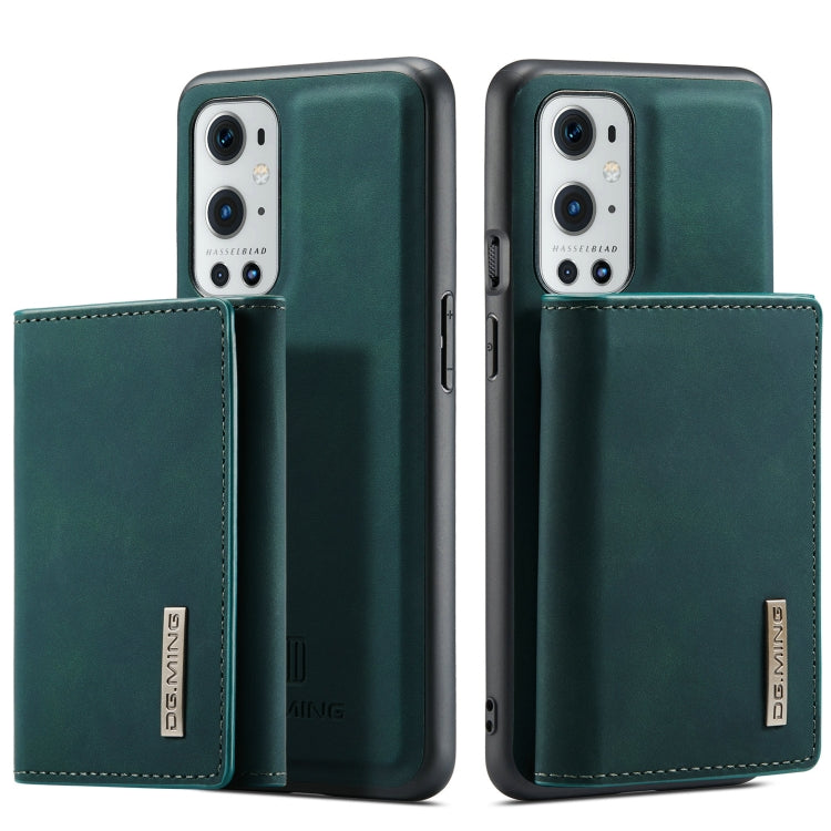 For OnePlus 9 Pro DG.MING M1 Series 3-Fold Multi Card Wallet  Back Cover Shockproof Case with Holder Function(Green) -  by DG.MING | Online Shopping UK | buy2fix