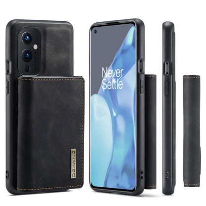 For OnePlus 9 (EU/NA) DG.MING M1 Series 3-Fold Multi Card Wallet  Back Cover Shockproof Case with Holder Function(Black) -  by DG.MING | Online Shopping UK | buy2fix