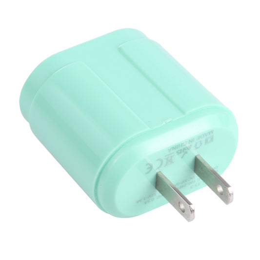 13-3 QC3.0 Single USB Interface Macarons Travel Charger, US Plug(Green) by buy2fix