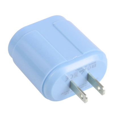 13-3 QC3.0 Single USB Interface Macarons Travel Charger, US Plug(Blue) - Mobile Accessories by buy2fix | Online Shopping UK | buy2fix