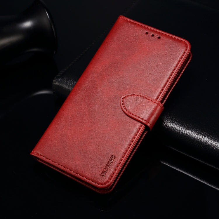 For Samsung Galaxy S21 5G GUSSIM Business Style Horizontal Flip Leather Case with Holder & Card Slots & Wallet(Red) - Galaxy S21 5G Cases by GUSSIM | Online Shopping UK | buy2fix