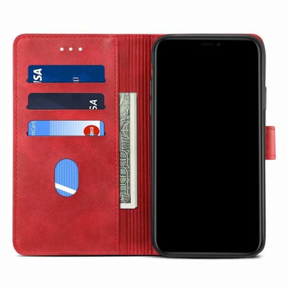 For Samsung Galaxy S21 FE GUSSIM Business Style Horizontal Flip Leather Case with Holder & Card Slots & Wallet(Red) - Galaxy Phone Cases by GUSSIM | Online Shopping UK | buy2fix