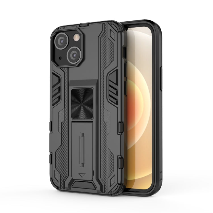 For iPhone 13 mini Supersonic PC + TPU Shock-proof Protective Case with Holder (Black) - iPhone 13 mini Cases by buy2fix | Online Shopping UK | buy2fix