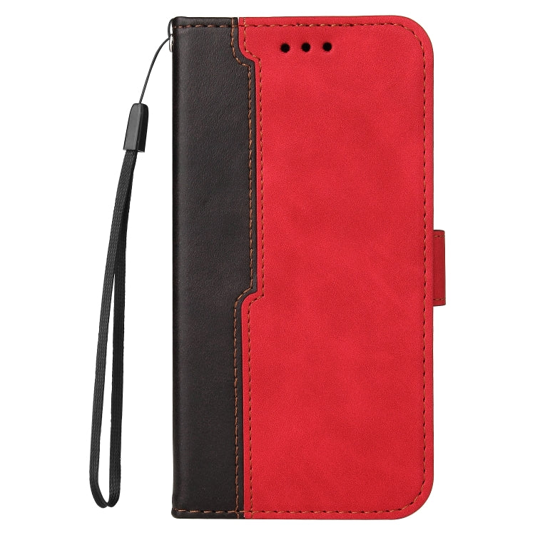 For iPhone 13 mini Business Stitching-Color Horizontal Flip PU Leather Case with Holder & Card Slots & Photo Frame (Red) - iPhone 13 mini Cases by buy2fix | Online Shopping UK | buy2fix