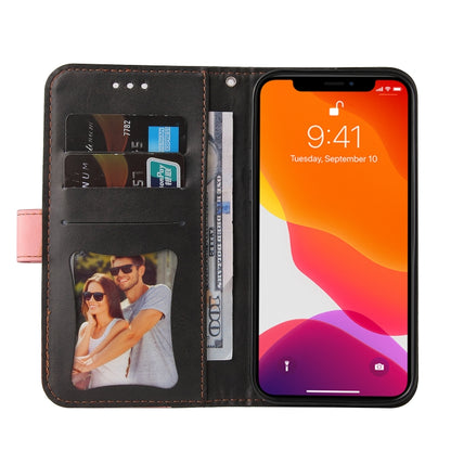 For iPhone 13 mini Business Stitching-Color Horizontal Flip PU Leather Case with Holder & Card Slots & Photo Frame  (Pink) - iPhone 13 mini Cases by buy2fix | Online Shopping UK | buy2fix