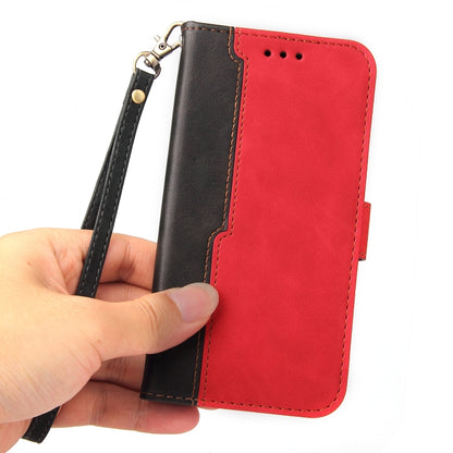 For iPhone 13 Business Stitching-Color Horizontal Flip PU Leather Case with Holder & Card Slots & Photo Frame (Red) - iPhone 13 Cases by buy2fix | Online Shopping UK | buy2fix