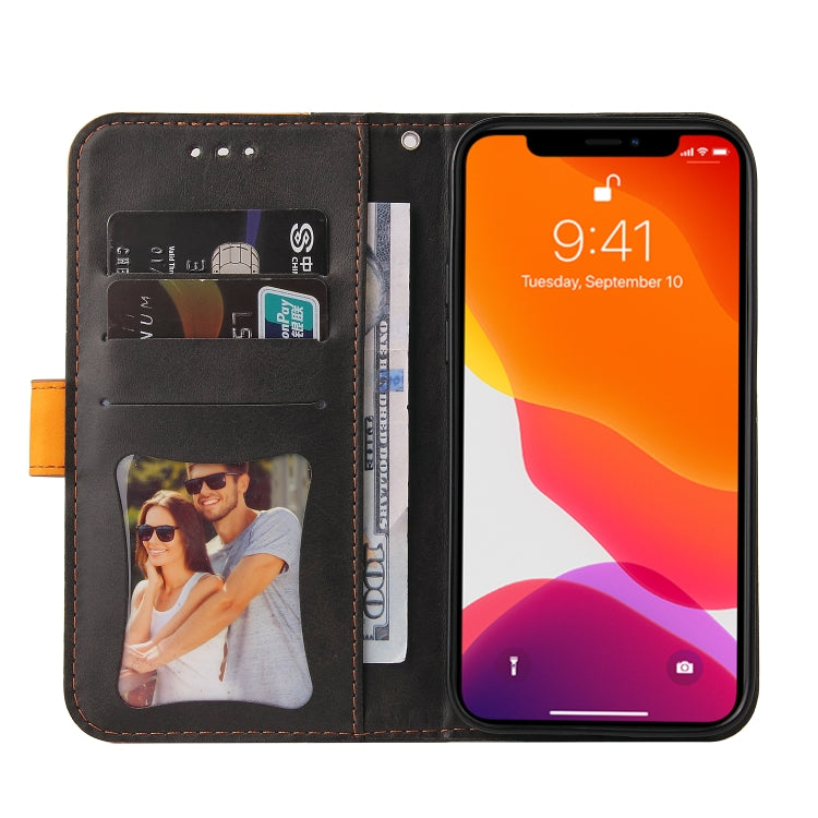 For iPhone 13 Business Stitching-Color Horizontal Flip PU Leather Case with Holder & Card Slots & Photo Frame (Orange) - iPhone 13 Cases by buy2fix | Online Shopping UK | buy2fix