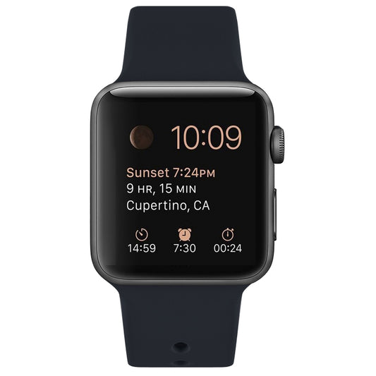 Silicone Watch Band For Apple Watch Series 9&8&7 41mm / SE 3&SE 2&6&SE&5&4 40mm / 3&2&1 38mm(Cobalt Blue) by buy2fix