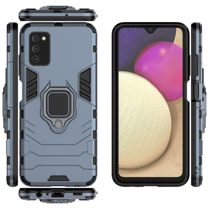 For Samsung Galaxy A03s 164mm PC + TPU Shockproof Protective Case with Magnetic Ring Holder(Navy Blue) by buy2fix