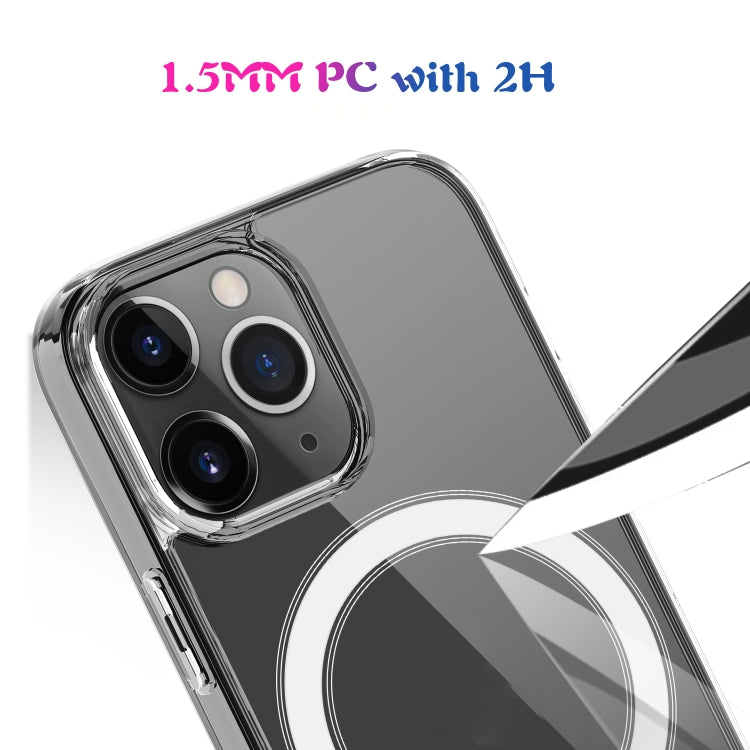 For iPhone 13 Pro Magsafe Case Simple Magnetic Ring All-inclusive Clear Crystal Acrylic PC +TPU Shockproof Case (Transparent) - iPhone 13 Pro Cases by buy2fix | Online Shopping UK | buy2fix