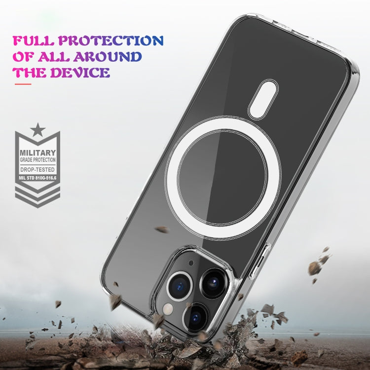 For iPhone 13 Pro Max Magsafe Case Simple Magnetic Ring All-inclusive Clear Crystal Acrylic PC +TPU Shockproof Case (Transparent) - iPhone 13 Pro Max Cases by buy2fix | Online Shopping UK | buy2fix