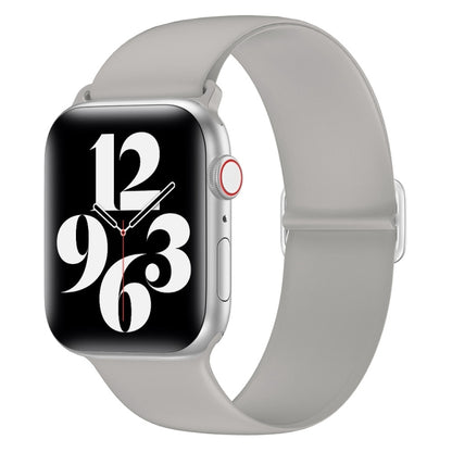 Elasticity Silicone Strap Watch Band For Apple Watch Ultra 49mm&Watch Ultra 2 49mm / Series 9&8&7 45mm / SE 3&SE 2&6&SE&5&4 44mm / 3&2&1 42mm(Grey) by buy2fix