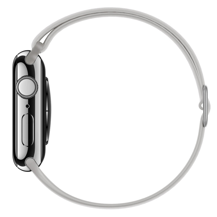 Elasticity Silicone Strap Watch Band For Apple Watch Ultra 49mm&Watch Ultra 2 49mm / Series 9&8&7 45mm / SE 3&SE 2&6&SE&5&4 44mm / 3&2&1 42mm(Grey) by buy2fix