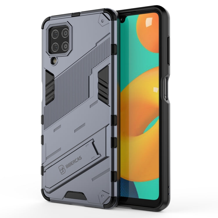 For Samsung Galaxy M32 Punk Armor 2 in 1 PC + TPU Shockproof Case with Invisible Holder(Grey) - Galaxy Phone Cases by buy2fix | Online Shopping UK | buy2fix