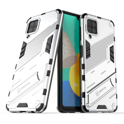 For Samsung Galaxy M32 Punk Armor 2 in 1 PC + TPU Shockproof Case with Invisible Holder(White) by buy2fix