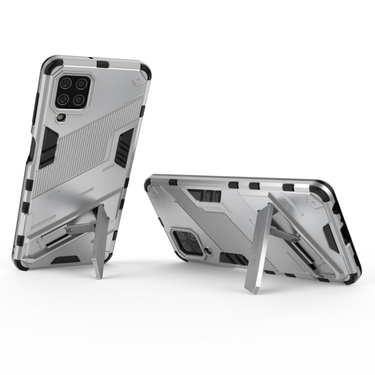 For Samsung Galaxy M32 Punk Armor 2 in 1 PC + TPU Shockproof Case with Invisible Holder(White) by buy2fix