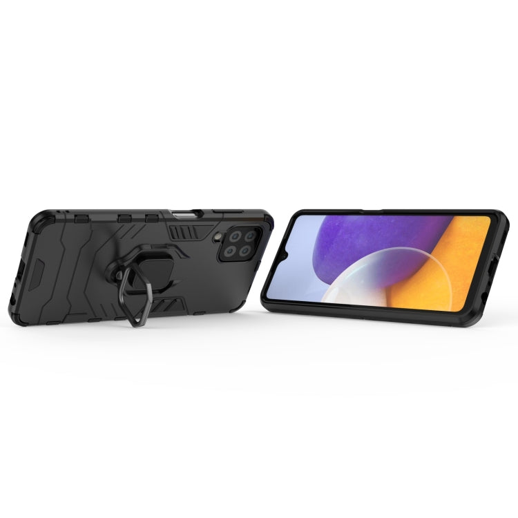 For Samsung Galaxy M32 Indian Version PC + TPU Shockproof Protective Case with Magnetic Ring Holder(Black) by buy2fix