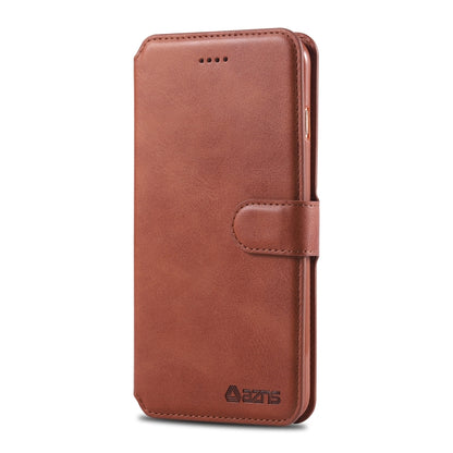 For iPhone 7 Plus / 8 Plus AZNS Calf Texture Magnetic Horizontal Flip PU Leather Case with Holder & Card Slots & Photo Frame(Brown) - More iPhone Cases by AZNS | Online Shopping UK | buy2fix