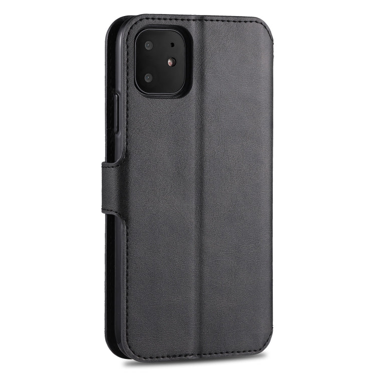 For iPhone 11 AZNS Calf Texture Magnetic Horizontal Flip PU Leather Case with Holder & Card Slots & Photo Frame(Black) - iPhone 11 Cases by AZNS | Online Shopping UK | buy2fix