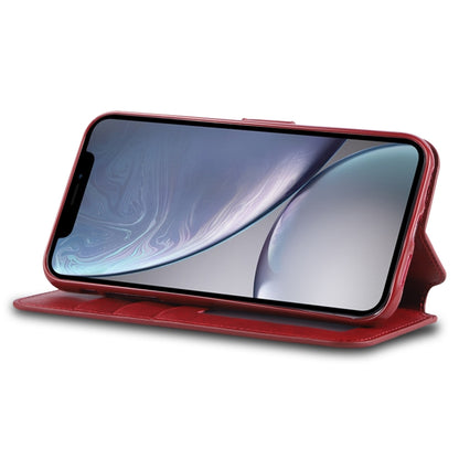 For iPhone XR AZNS Calf Texture Magnetic Horizontal Flip PU Leather Case with Holder & Card Slots & Photo Frame(Red) - More iPhone Cases by AZNS | Online Shopping UK | buy2fix