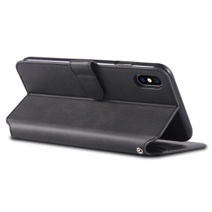 For iPhone XS Max AZNS Calf Texture Magnetic Horizontal Flip PU Leather Case with Holder & Card Slots & Photo Frame(Black) - More iPhone Cases by AZNS | Online Shopping UK | buy2fix