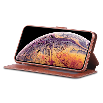 For iPhone XS Max AZNS Calf Texture Magnetic Horizontal Flip PU Leather Case with Holder & Card Slots & Photo Frame(Brown) - More iPhone Cases by AZNS | Online Shopping UK | buy2fix