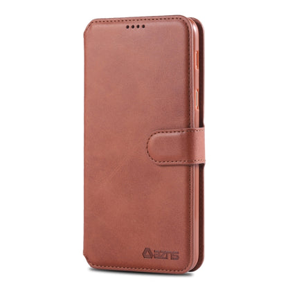 For Galaxy A6 2018 AZNS Calf Texture Magnetic Horizontal Flip PU Leather Case with Holder & Card Slots & Photo Frame(Brown) - Galaxy Phone Cases by AZNS | Online Shopping UK | buy2fix