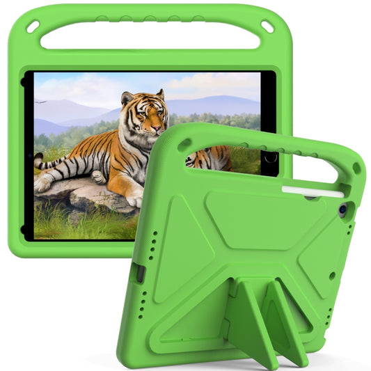 For iPad 10.2 2021 / 2020 / 2019 Handle Portable EVA Shockproof Protective Case with Triangle Holder(Green) by buy2fix