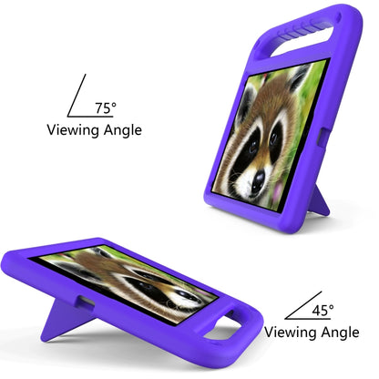 For iPad 10.2 2021 / 2020 / 2019 Handle Portable EVA Shockproof Protective Case with Triangle Holder(Purple) - iPad 10.2 Cases by buy2fix | Online Shopping UK | buy2fix