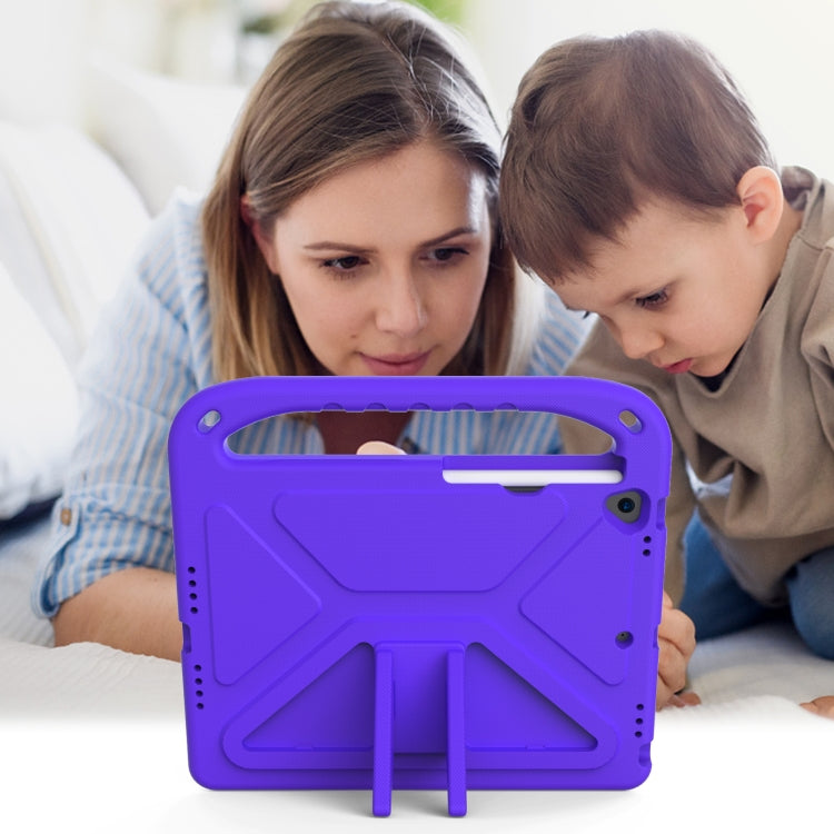For iPad 10.2 2021 / 2020 / 2019 Handle Portable EVA Shockproof Protective Case with Triangle Holder(Purple) - iPad 10.2 Cases by buy2fix | Online Shopping UK | buy2fix