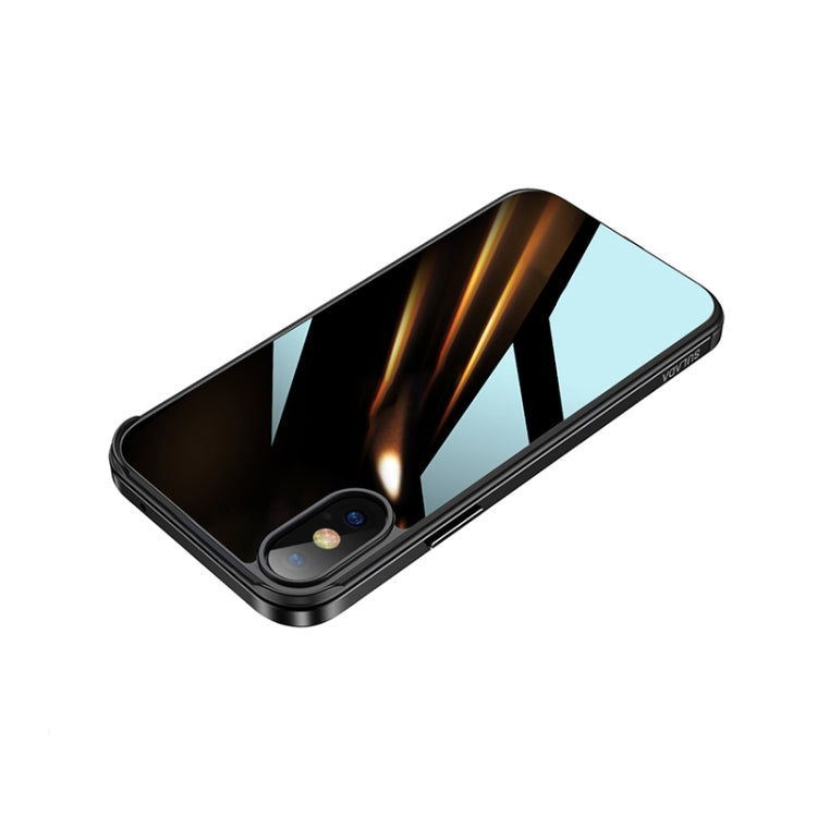 For iPhone X / XS SULADA Shockproof Aviation Aluminum Metal Frame + Nano Glass + TPU Protective Case(Black) - More iPhone Cases by SULADA | Online Shopping UK | buy2fix