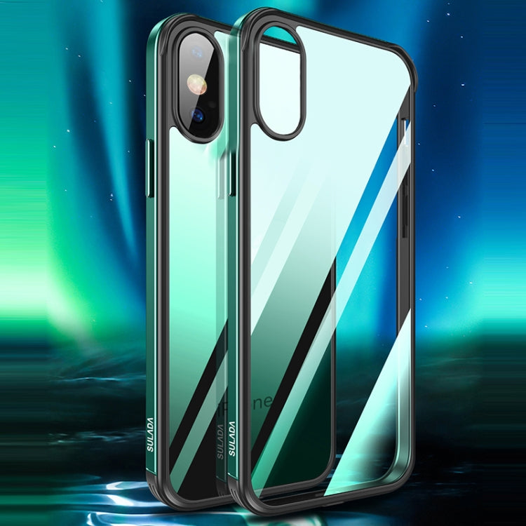 For iPhone X / XS SULADA Shockproof Aviation Aluminum Metal Frame + Nano Glass + TPU Protective Case(Black) - More iPhone Cases by SULADA | Online Shopping UK | buy2fix