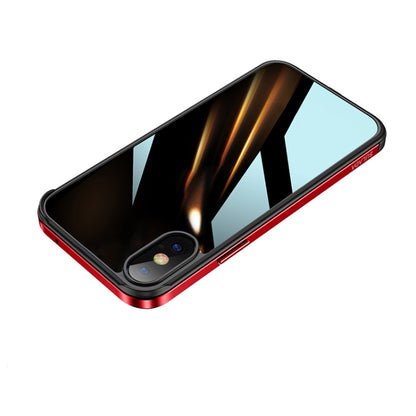 For iPhone X / XS SULADA Shockproof Aviation Aluminum Metal Frame + Nano Glass + TPU Protective Case(Red) - More iPhone Cases by SULADA | Online Shopping UK | buy2fix