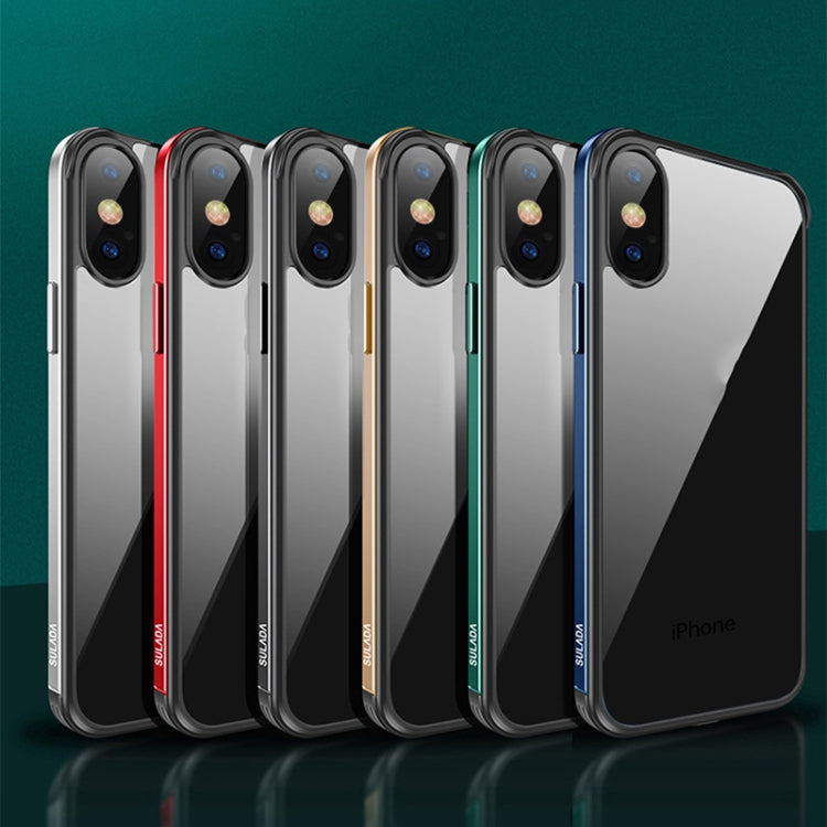 For iPhone X / XS SULADA Shockproof Aviation Aluminum Metal Frame + Nano Glass + TPU Protective Case(Red) - More iPhone Cases by SULADA | Online Shopping UK | buy2fix