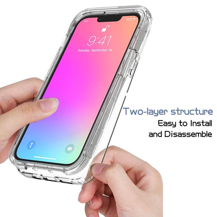 For iPhone 13 Pro Shockproof High Transparency Two-color Gradual Change PC+TPU Candy Colors Protective Case (Transparent) by buy2fix